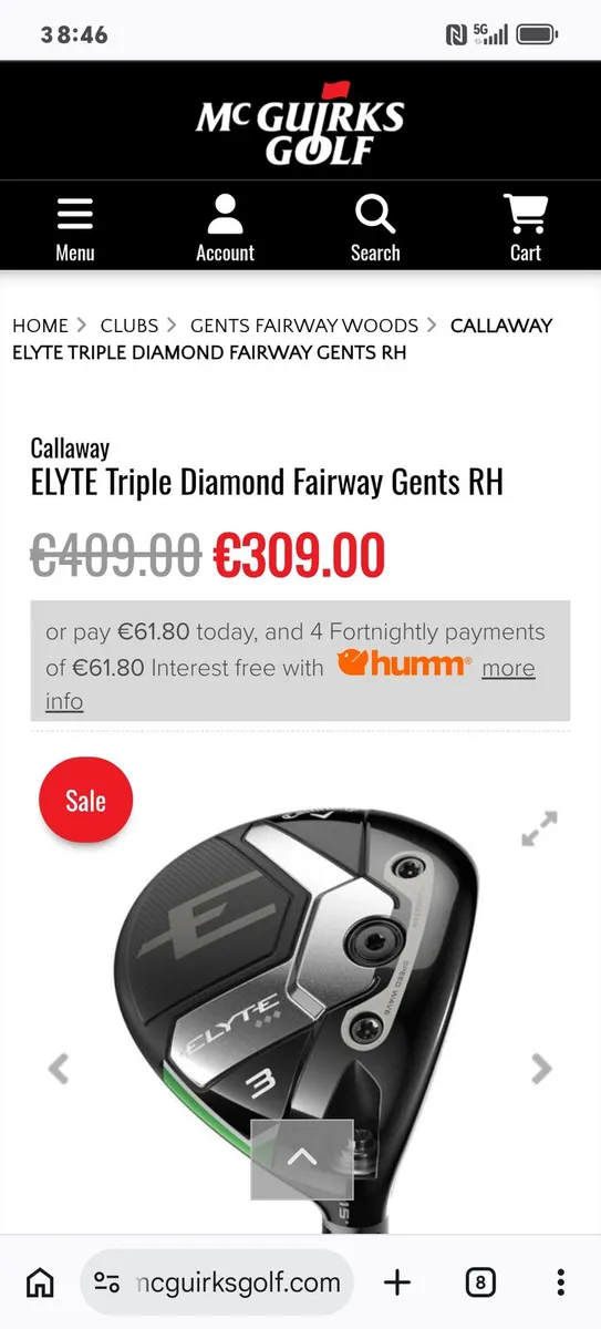 Callaway Elyte Triple Diamond 3 Wood. Immaculate. - Image 2