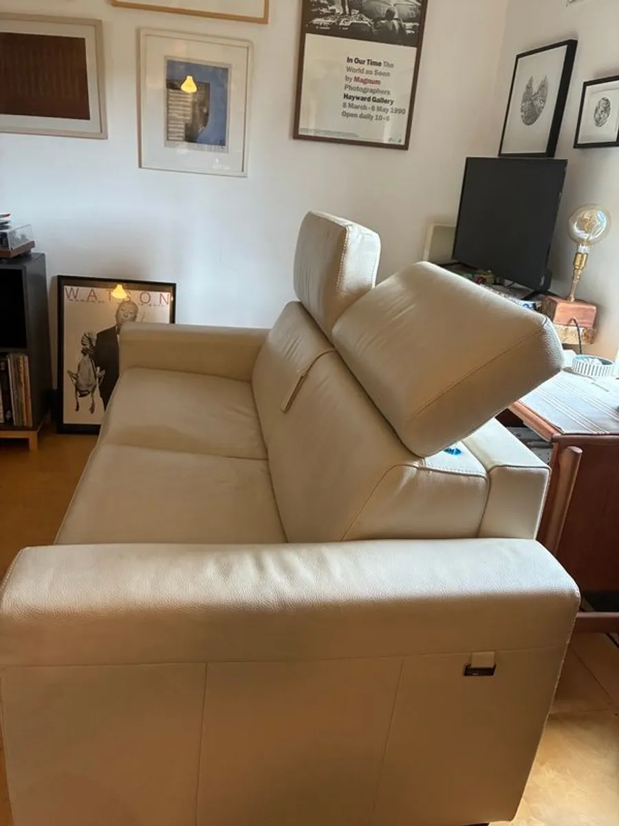 Italian Leather Sofa Bed - Image 4