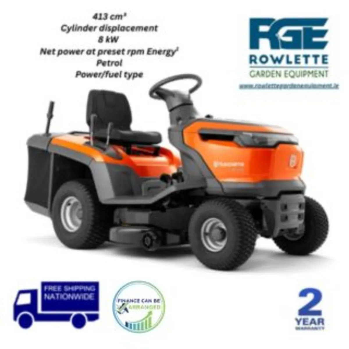 Husqvarna TC 112 Ride-On Lawnmower - Image 1