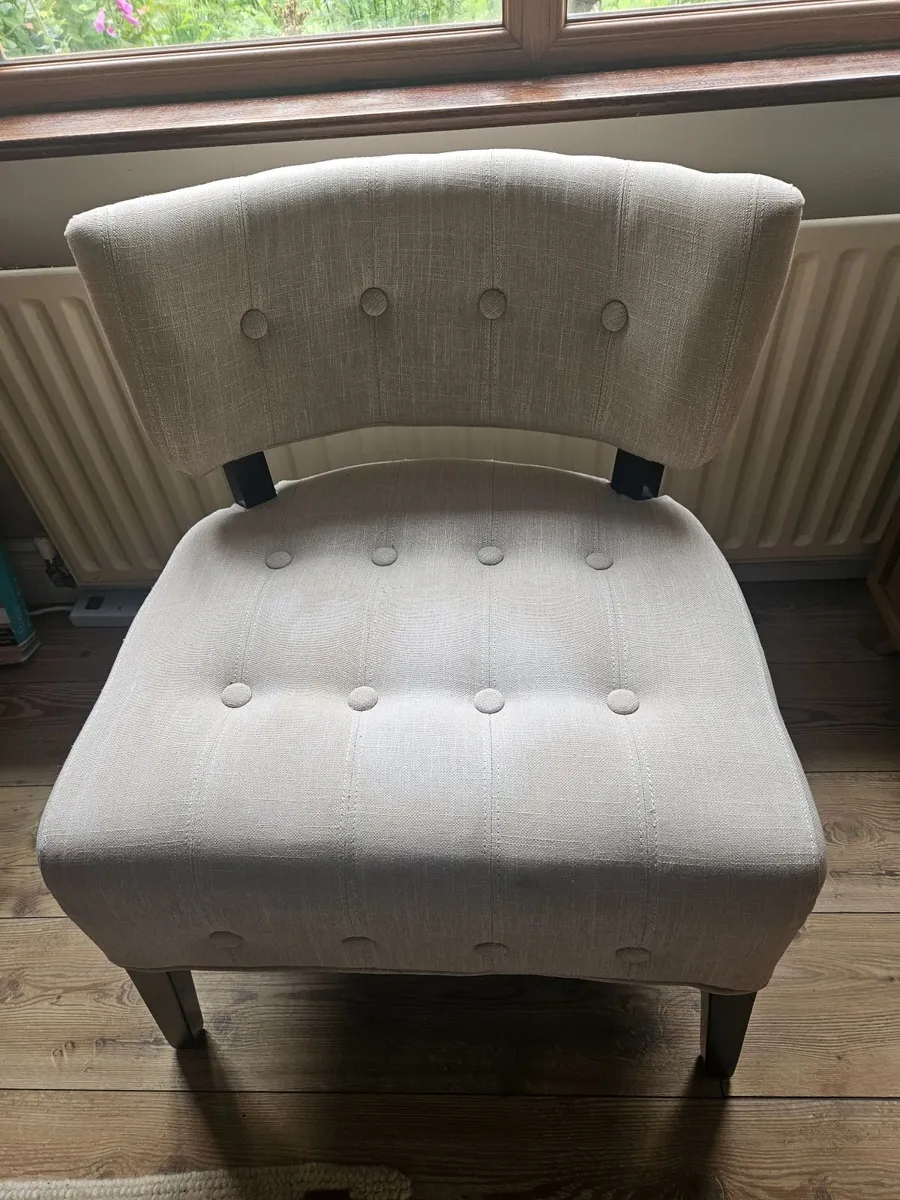 Linen style bedroom chairs - Image 1
