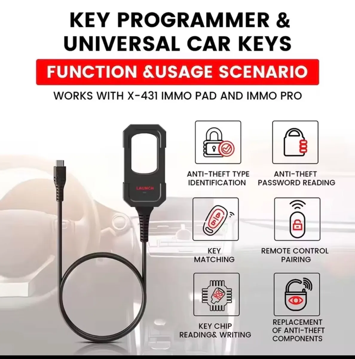 Launch x431 key programmer immo programming set - Image 4