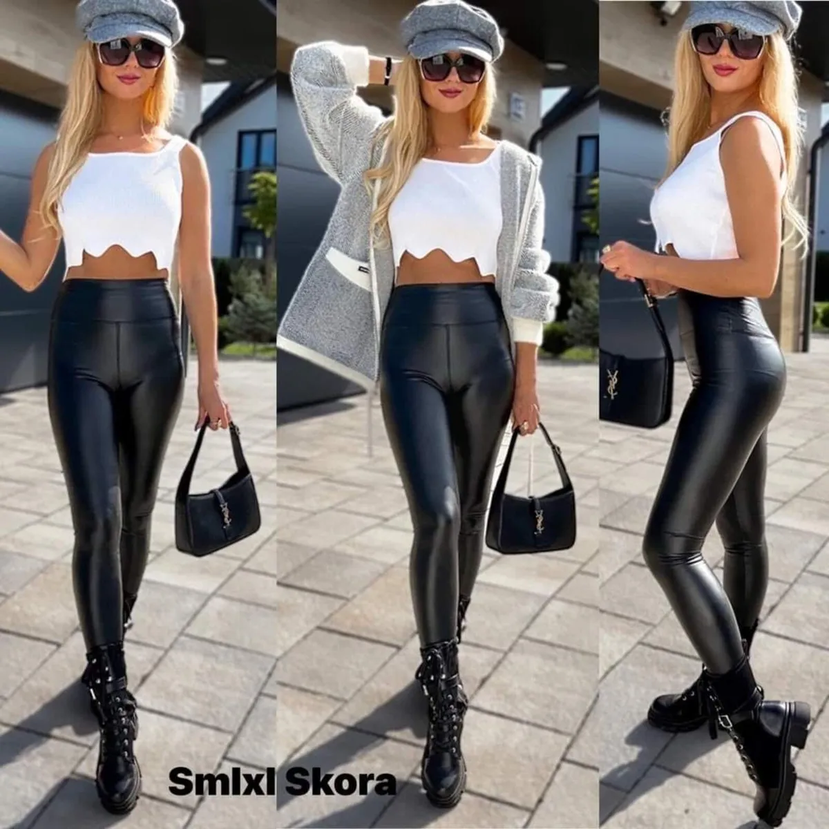 High Waist PU Leggings skinny - Image 4