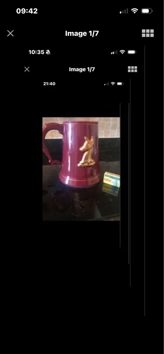Rare 3 1/2 pint ceramic tankard - Image 1