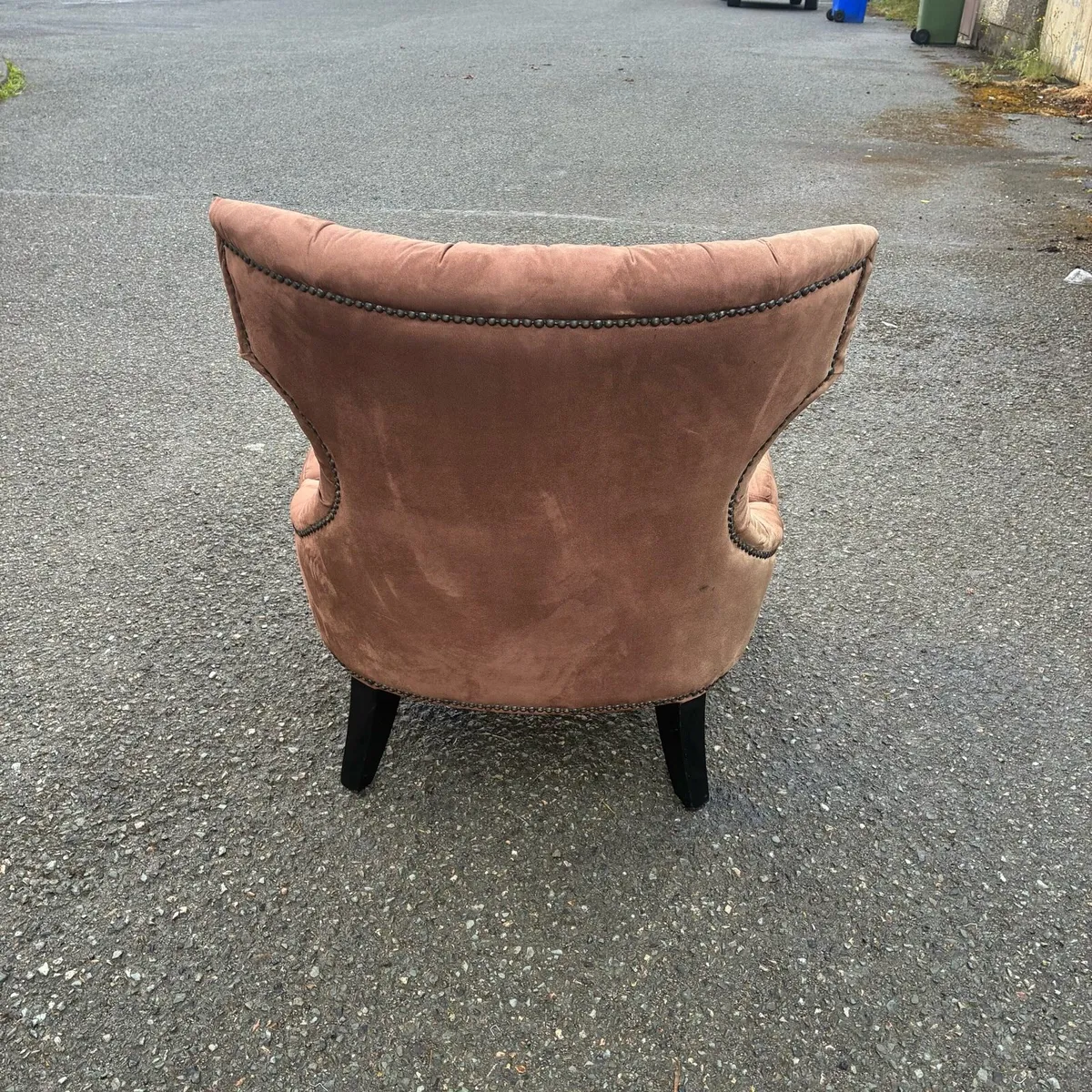 One Brown Velvet bedroom / living room Chair - Image 4