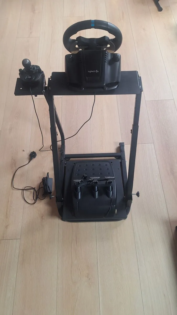 Logitech G29 wheel, pedals, shifter, mounting rig - Image 4