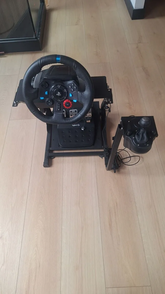 Logitech G29 wheel, pedals, shifter, mounting rig - Image 2