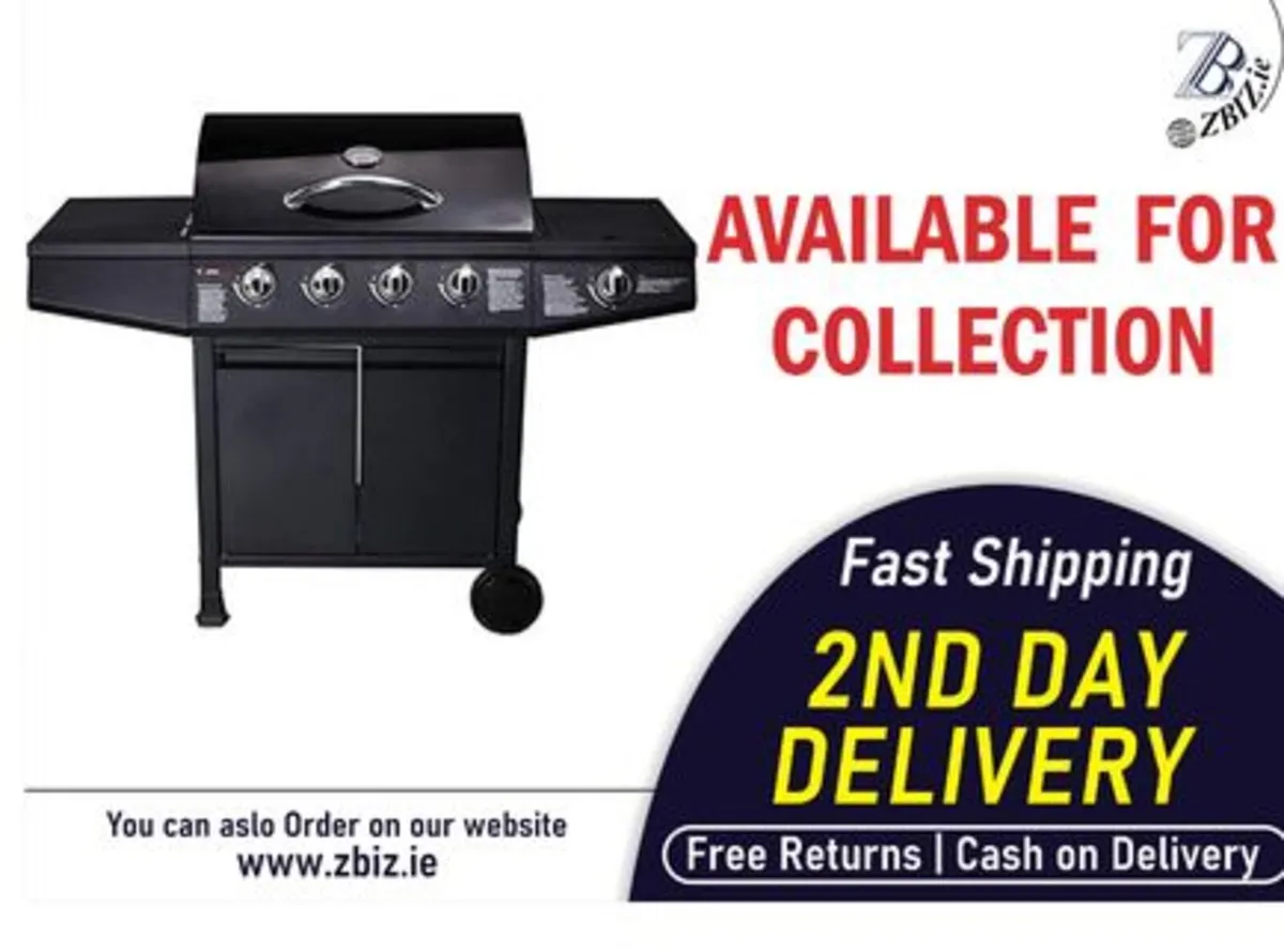 Garden Grill 4+1 Burner Gas BBQ with Side Burner - Image 2