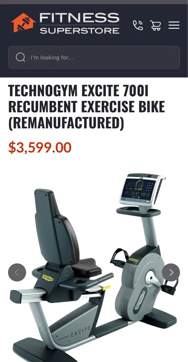 220kg usercapacity Technogym exite recumbent bike - Image 2