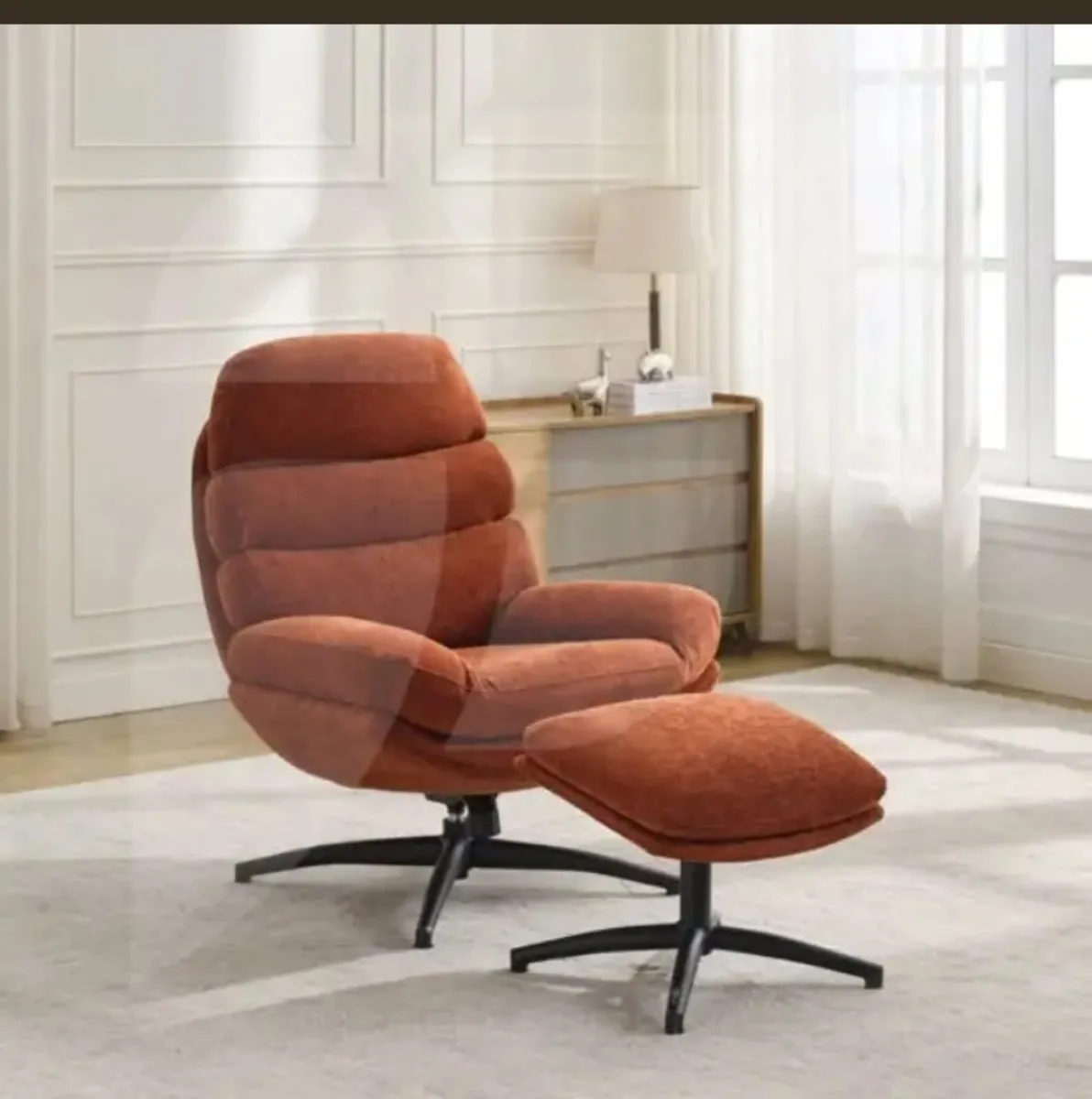 Clark Leisure Chair w/Footstool / 3 Colours - Image 1