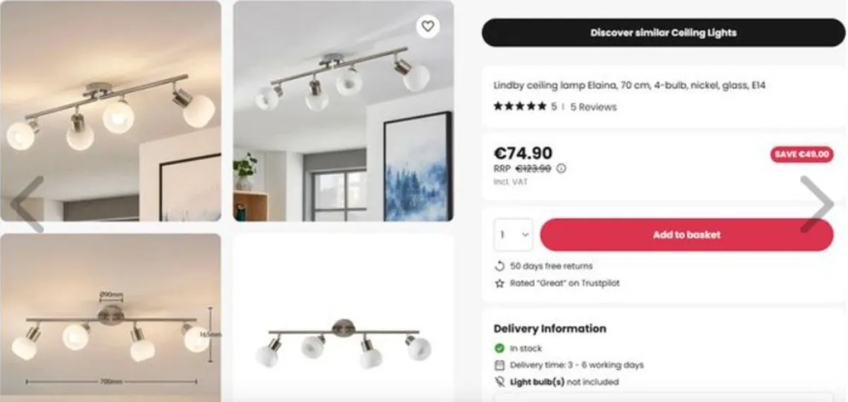 Ceiling Lamp. - Image 2