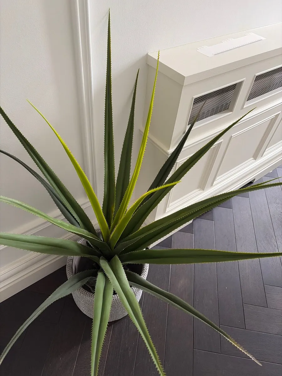 Large Artificial Plant with Ceramic Pot - Image 2