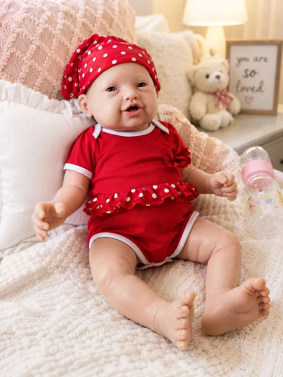 Full Body Silicone Reborn Weighted Baby Doll 59 cm - Image 1