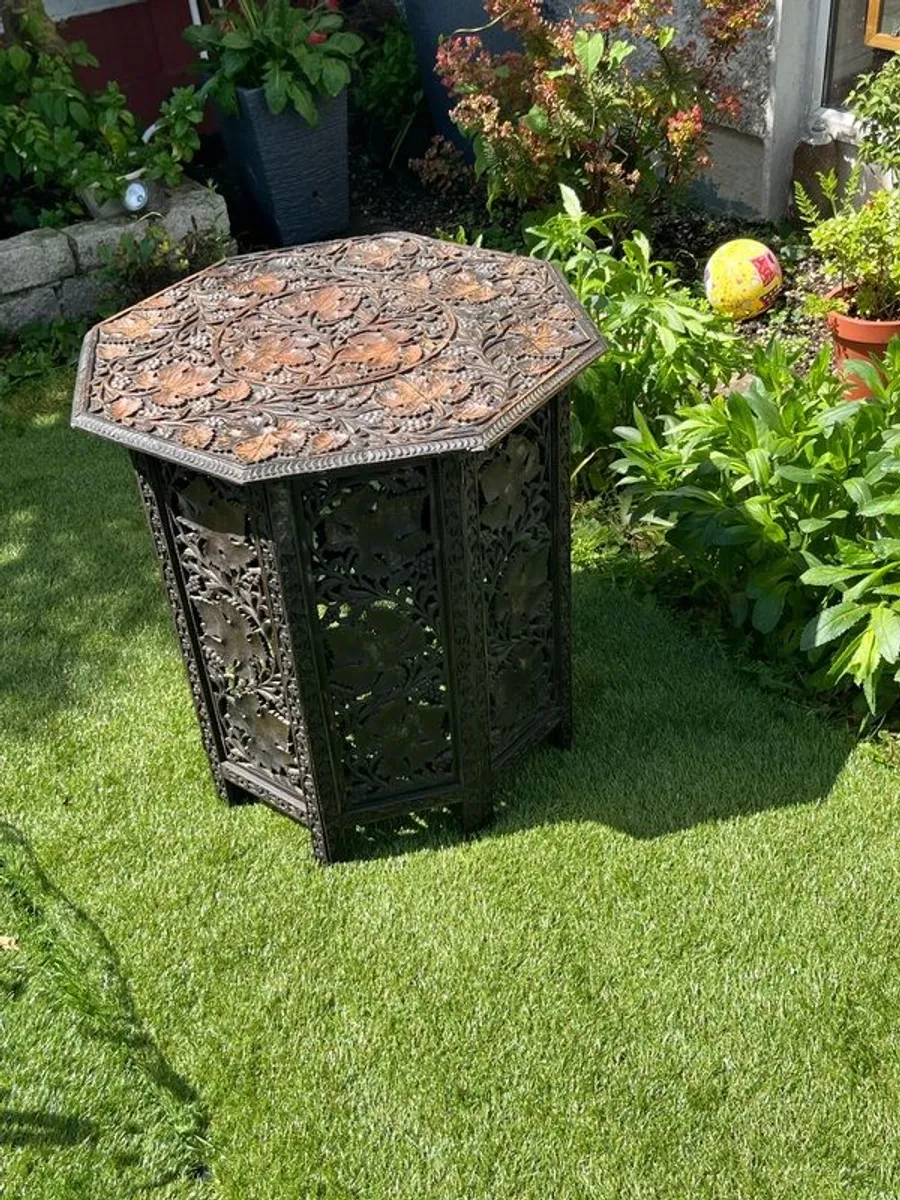 Beautiful Antique Campaign Tea Table circa 1900 - Image 4