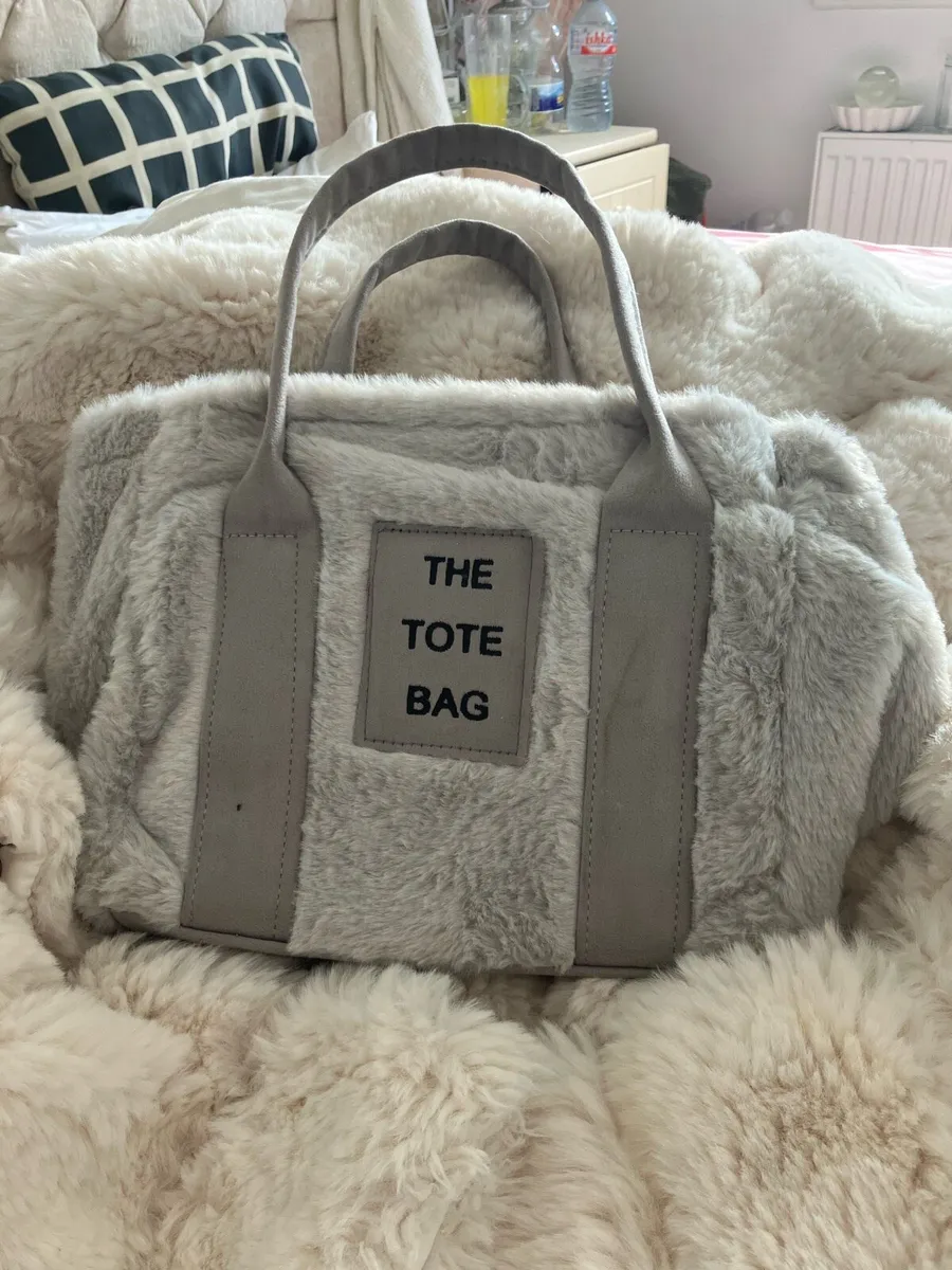 Tote bag fur grey - Image 1