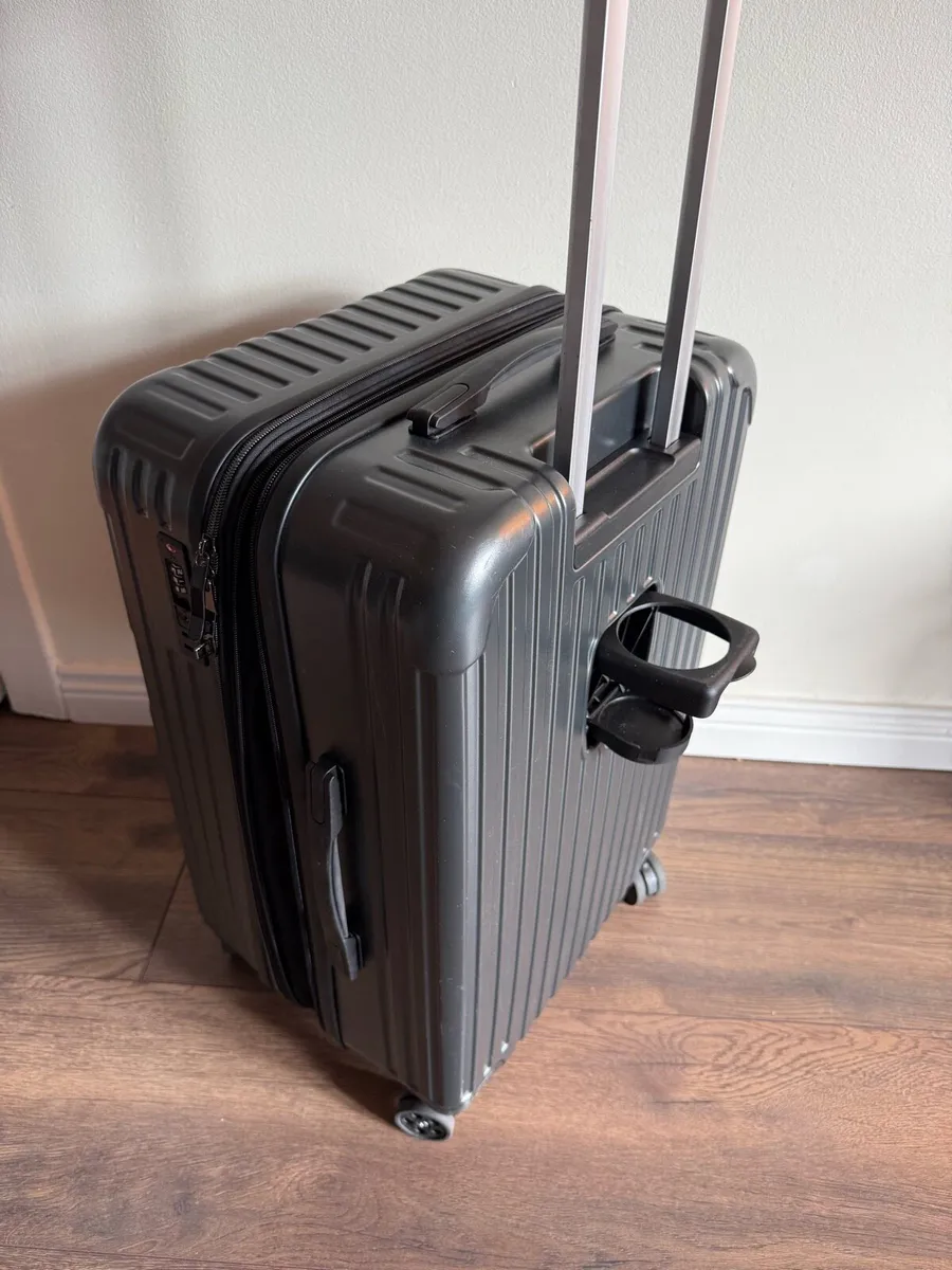 Medium sized checked suitcase - Image 1