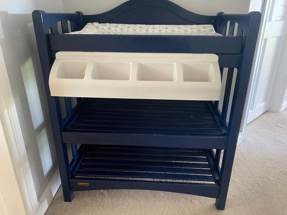 Nursery baby furniture cot and changing unit - Image 1