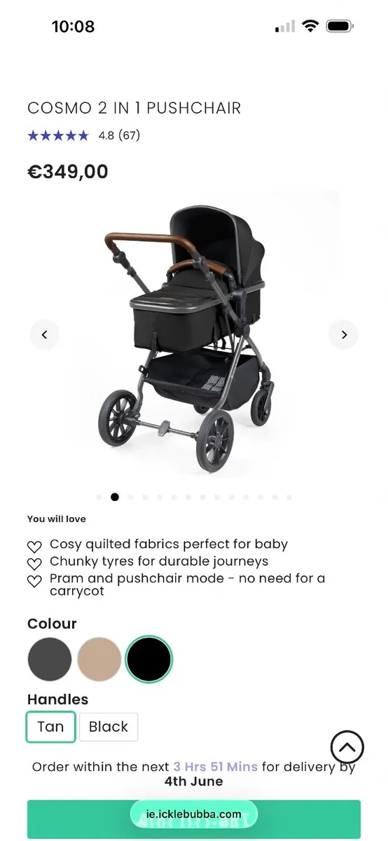 Pram, car seat and crib - Image 2