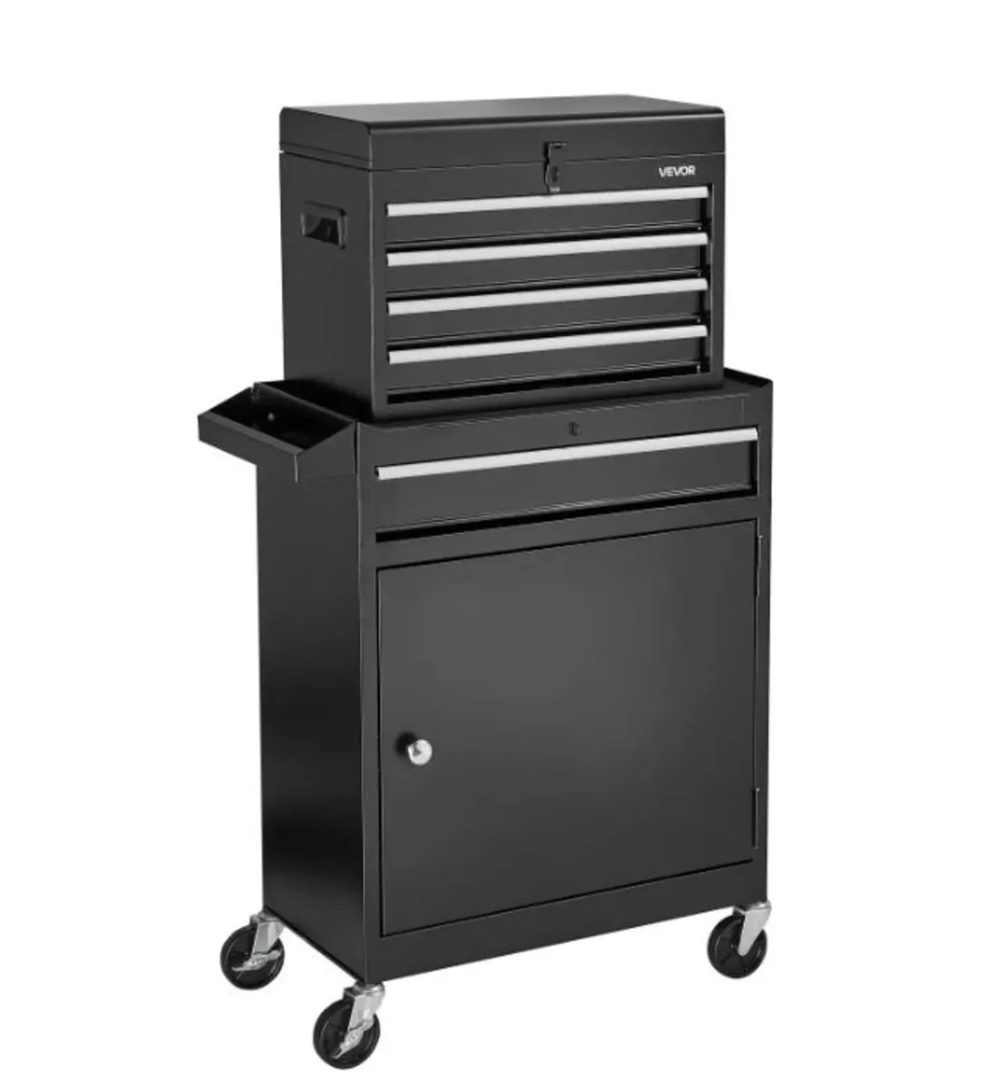 Heavy Duty Tool Trolley with 5 Drawers & Cabinet - Image 2