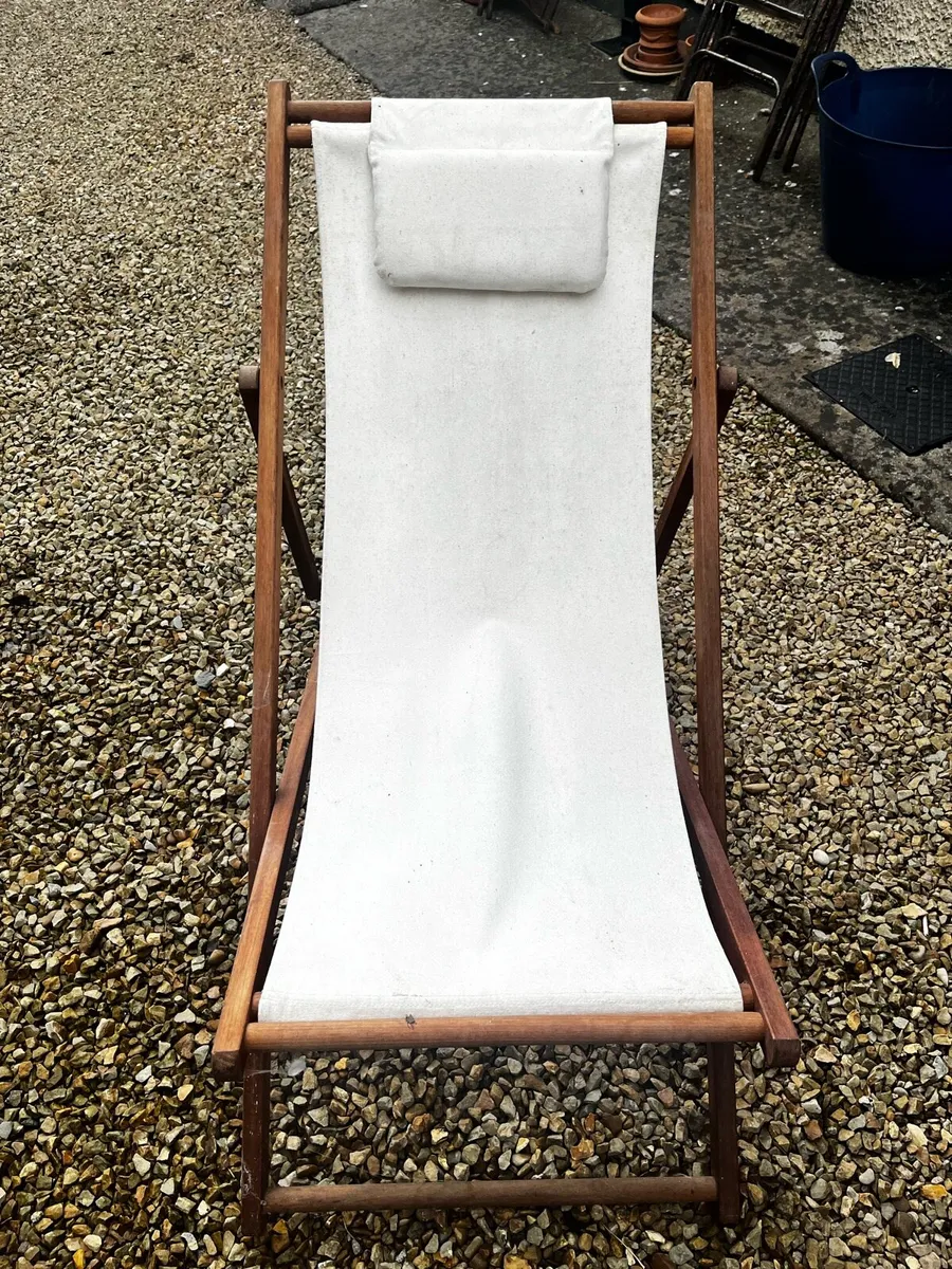 4 Old deck chairs - Image 1