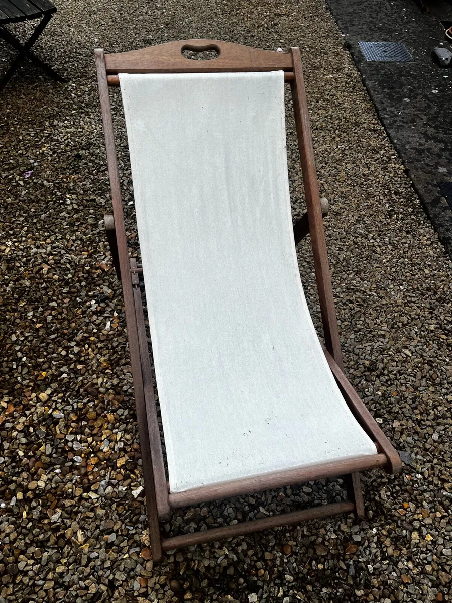 4 Old deck chairs - Image 2