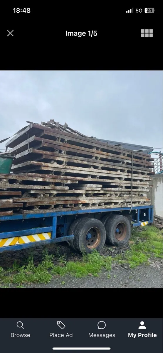 24 foot long flat trailer