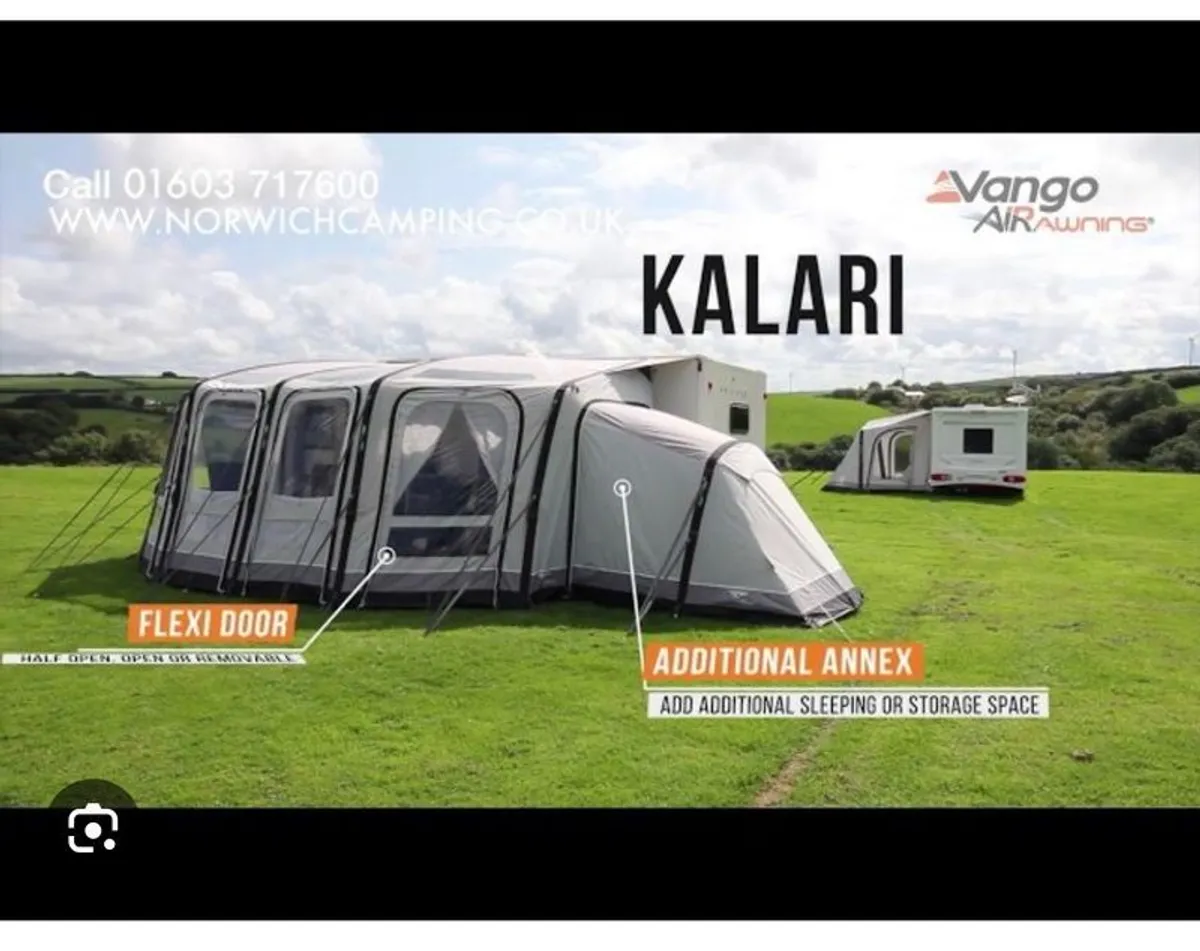 Vango Air Awning Kalari 420 + New unopened Vango Tall Annex Bedroom - Image 1