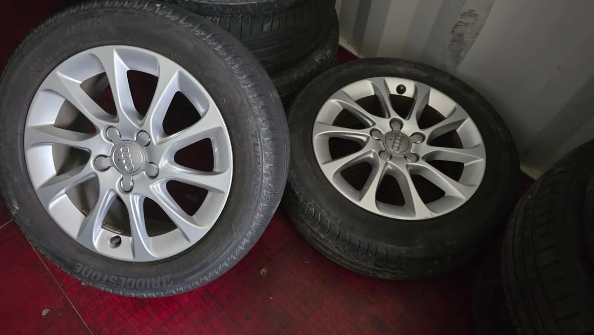 Genuine AUDI Alloys 16" & BRIDGESTONE Tyres - Image 1