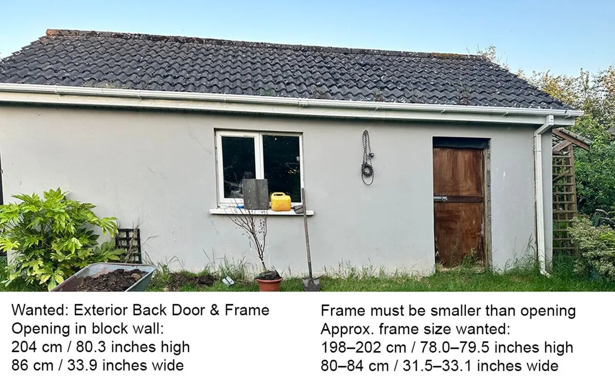 Wanted: Exterior Back door and frame