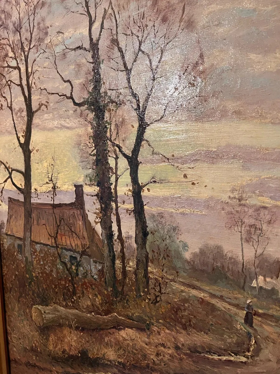 Vintage oil painting in antique gild frame - Image 4