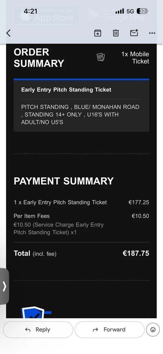One Zach Bryan standing ticket. Sunday 21st - Image 2