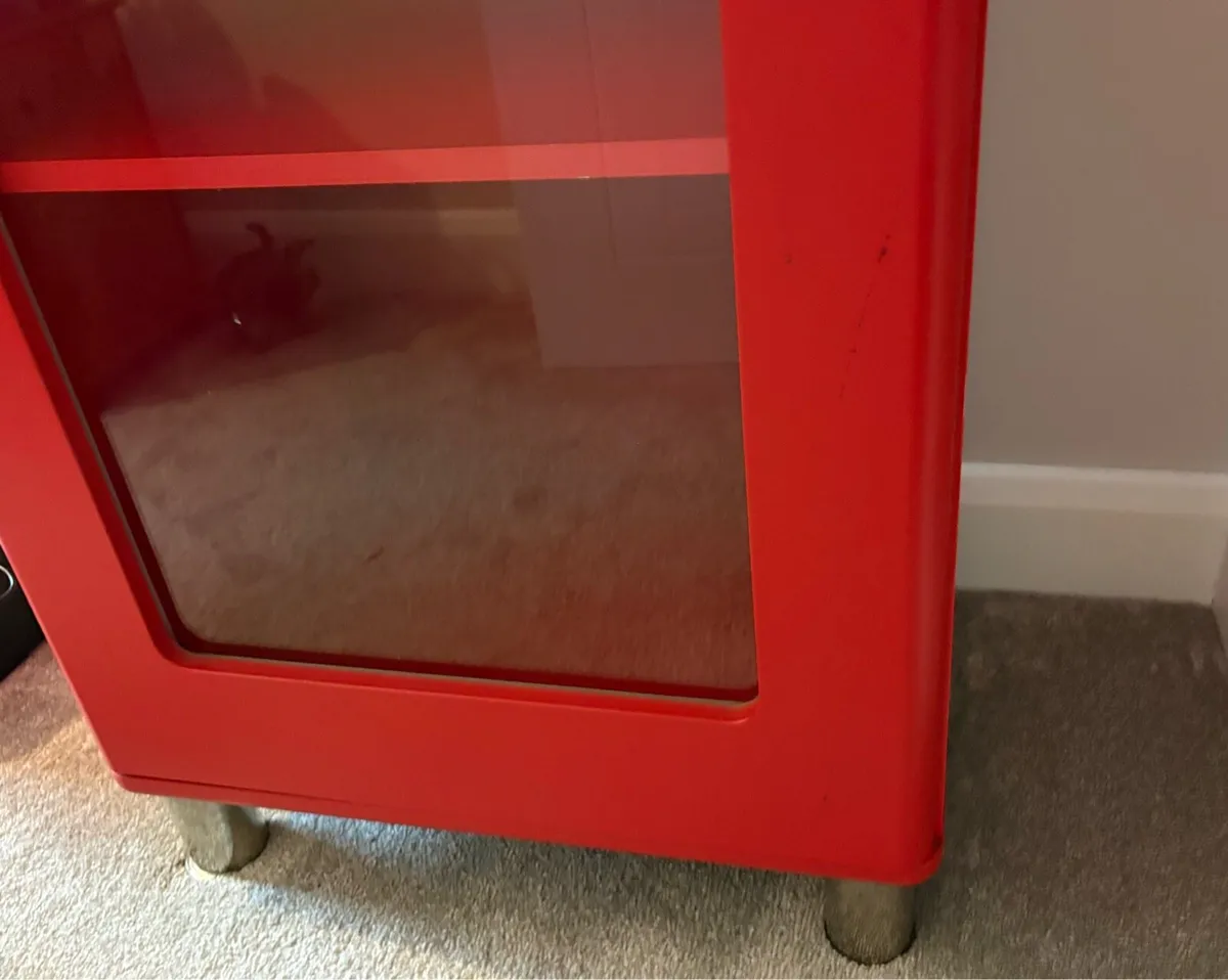 Red Retro Style Caninet - Image 4