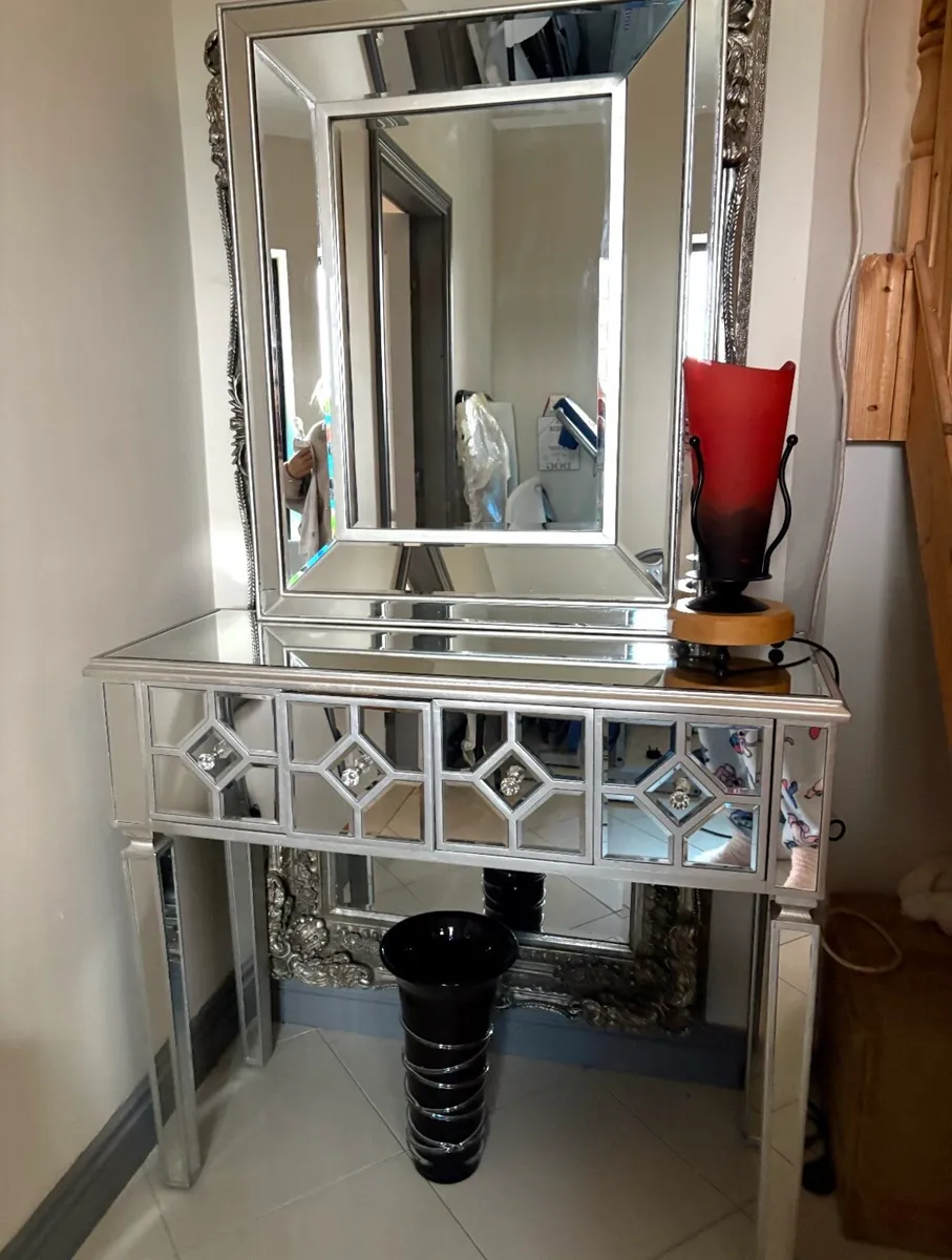 Hall table and mirror