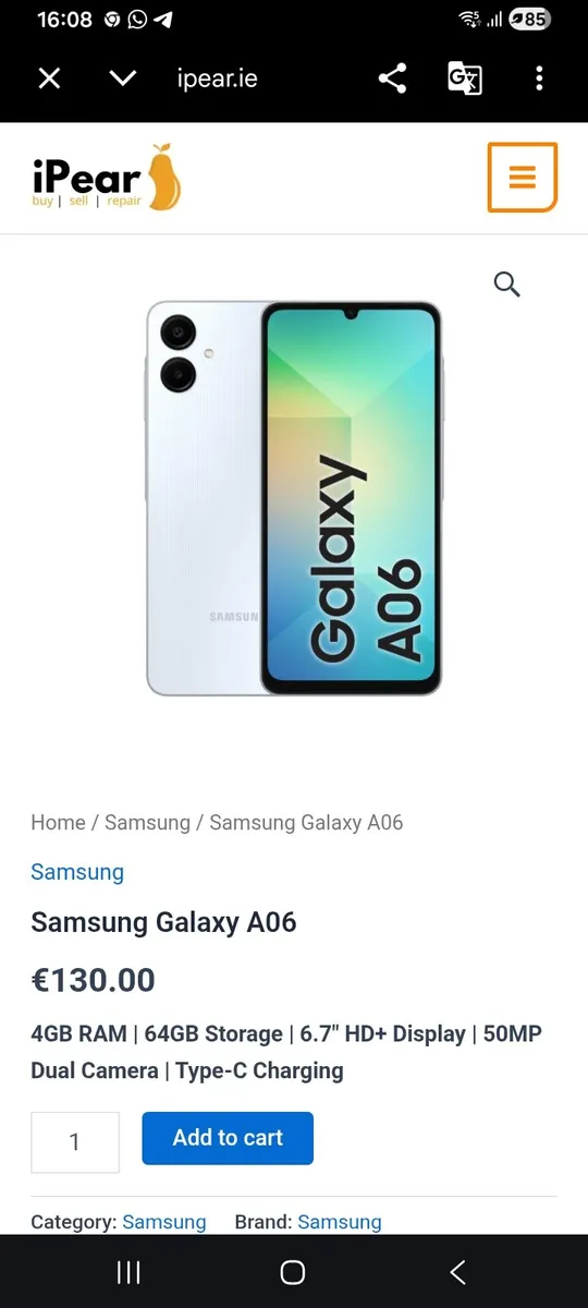 Samsung a06 used once - Image 4