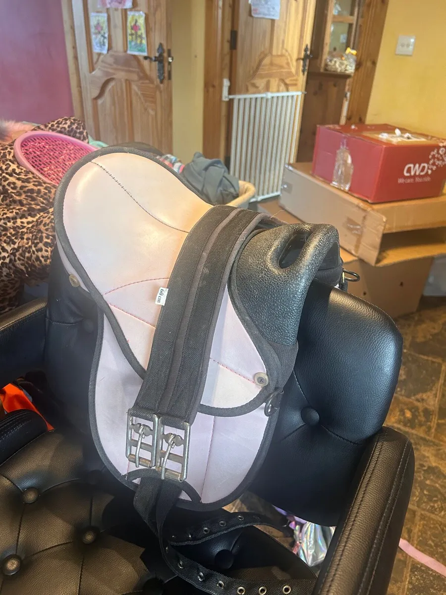 Pink Shetland saddle