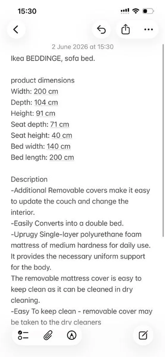 Ikea Sofa Bed - Image 4