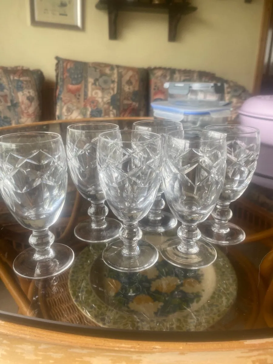 Crystal Sherry glasses - Image 1