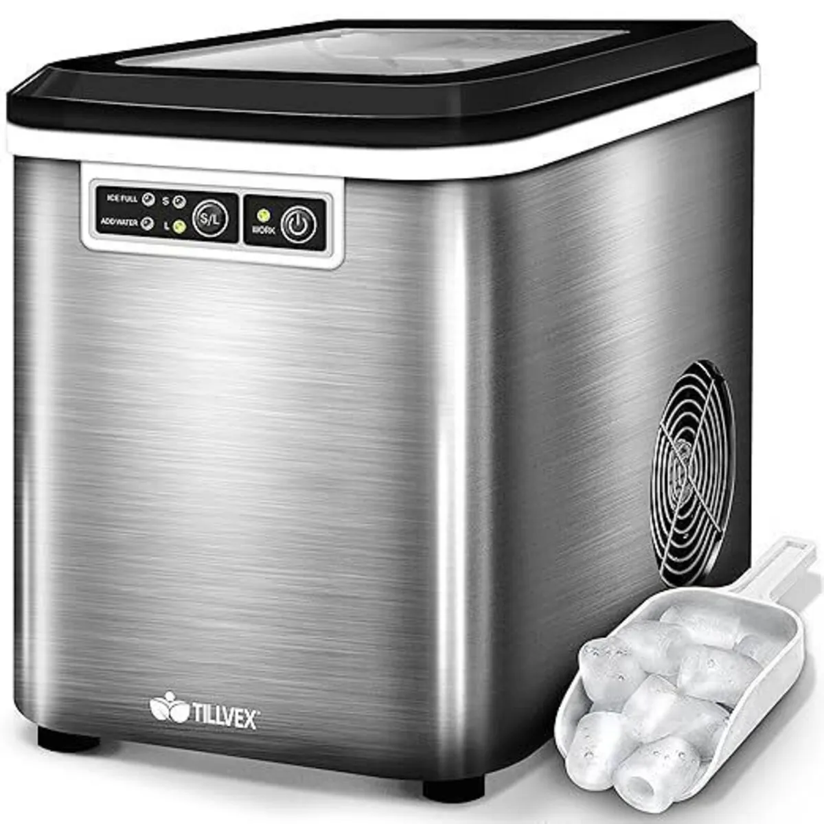 KitchIce Cube Machine Stainless Steel 12 kg - 24en - Image 1