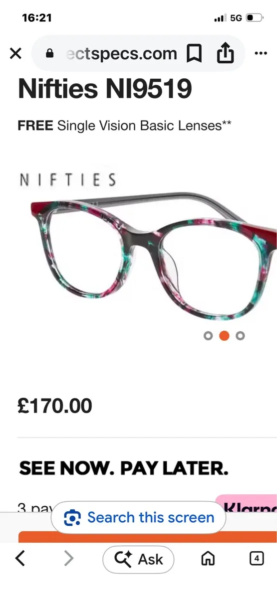 Reading glasses frame - Image 1