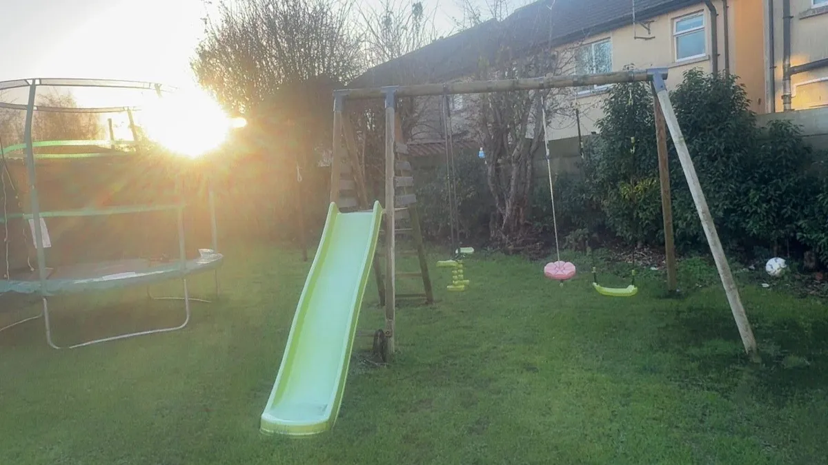 Child’s swing set with slide - Image 1