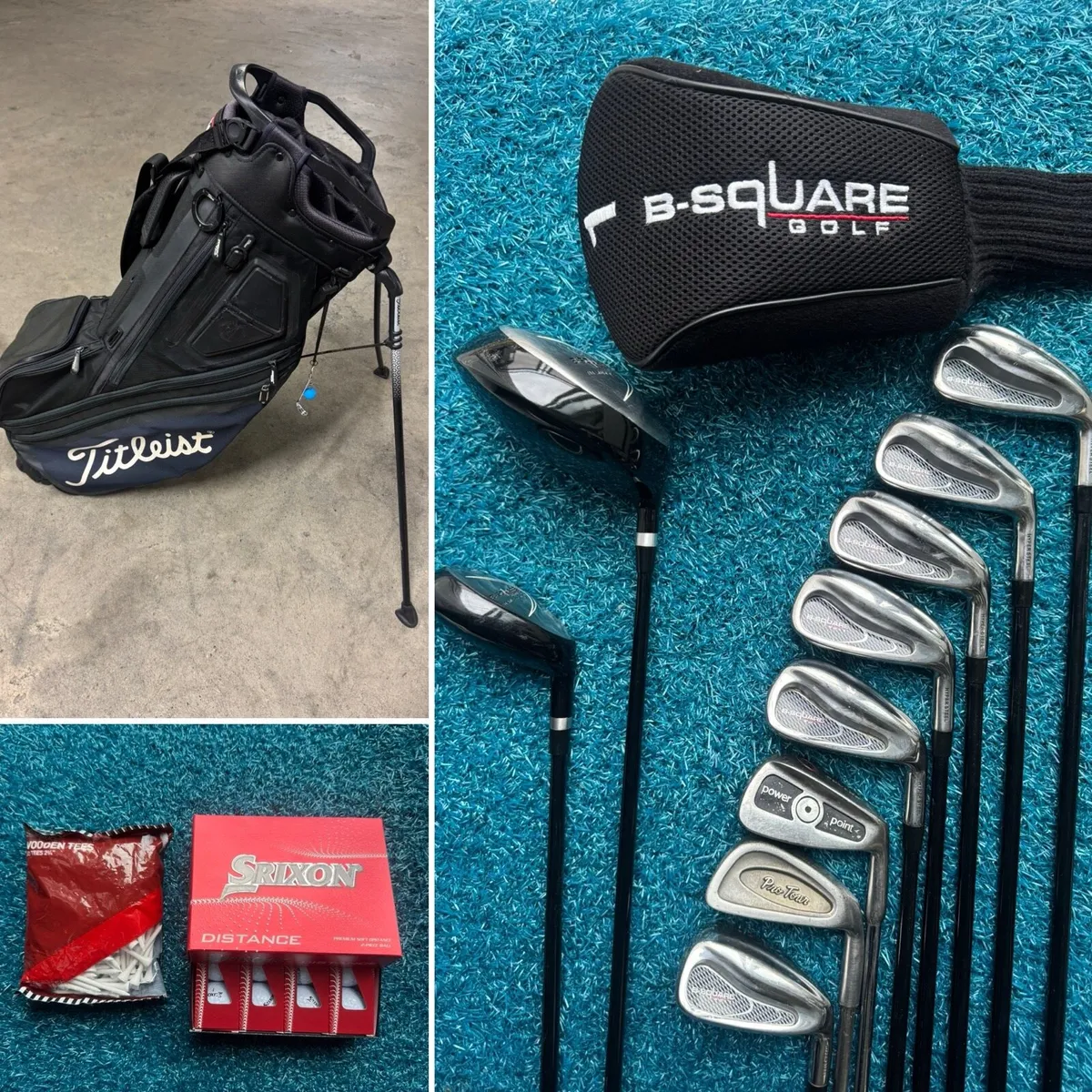 Clubs, Titleist bag, Balls, Tees - Deal - Image 1