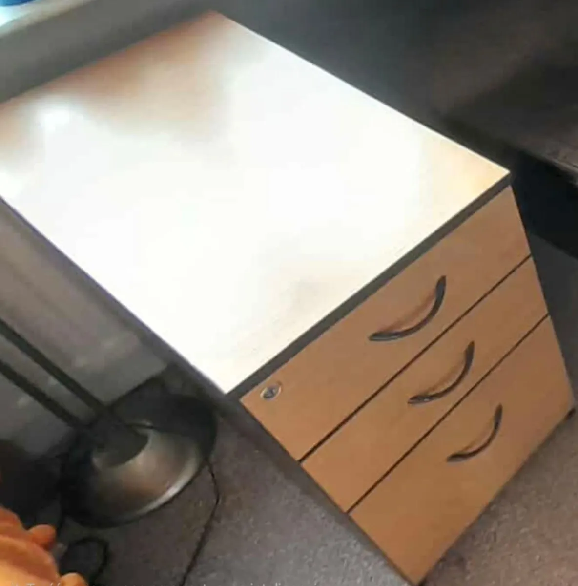 For sale is a sturdy 3-drawer office cabinet in a