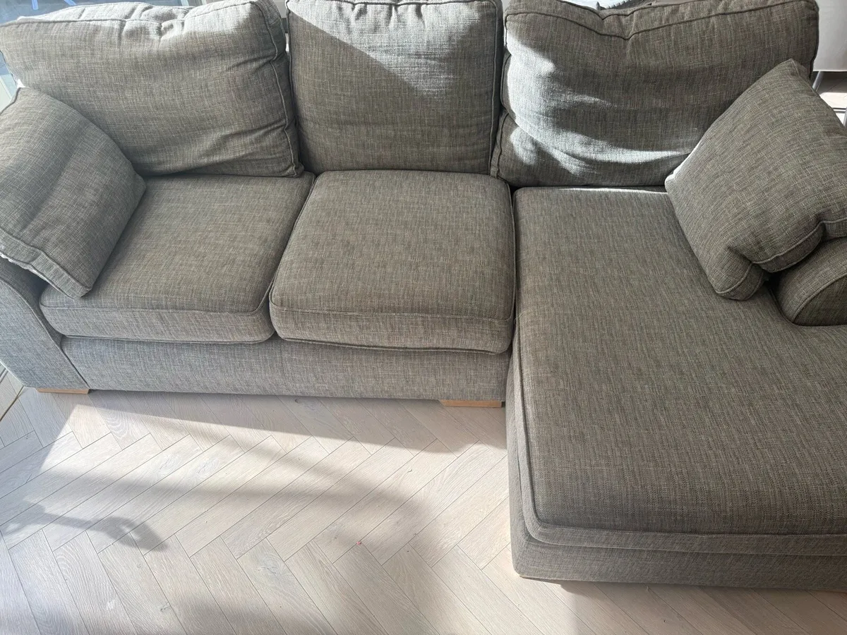NEXT Stamford Grey Boucle Weave Sofa - Image 1