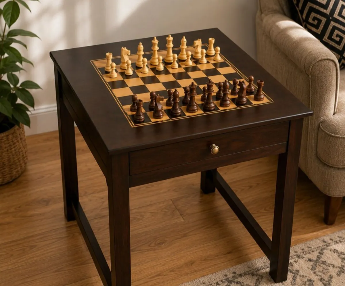 Chess Table. CD Cabinet. Briefcase - Image 1