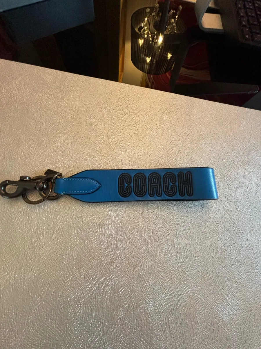 Coach blue genuine leather Keyring - Image 1