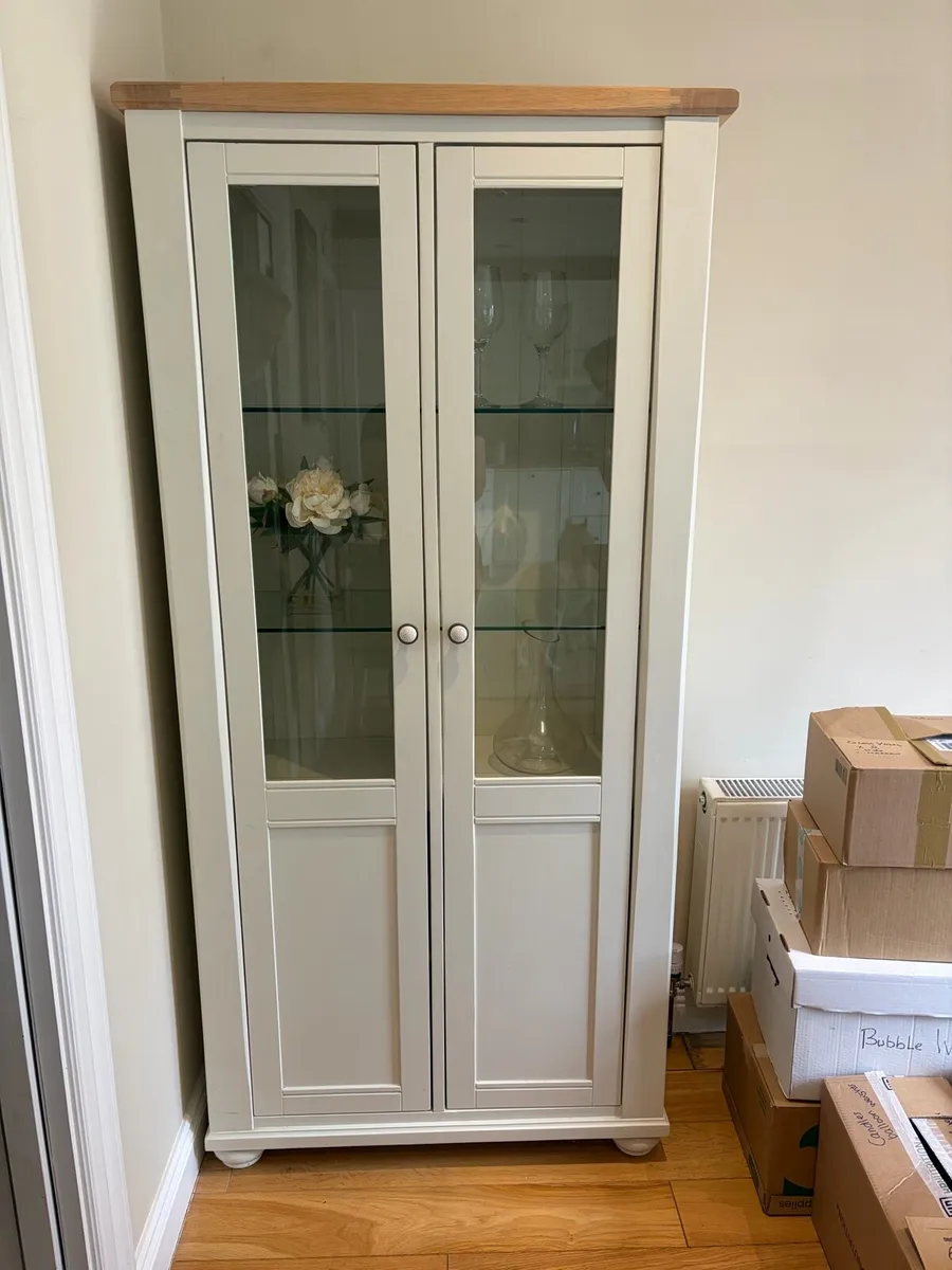Solid wood dining display cabinet - Image 1