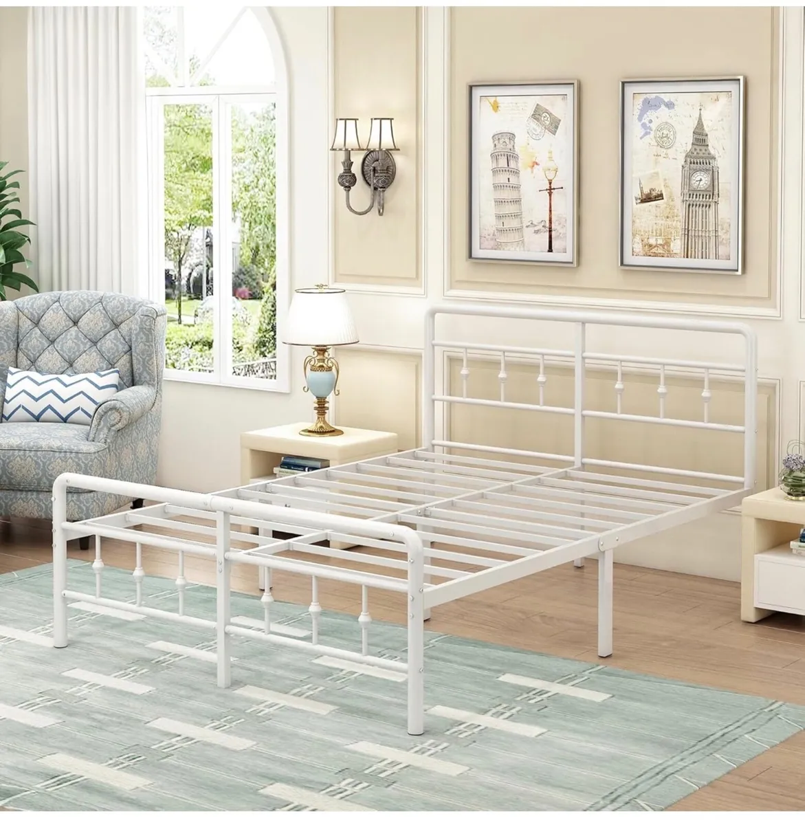 King Size Bed Frame 5ft with Headboard and Footboa - Image 2