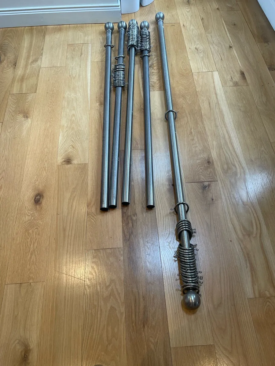 Heavy duty stainless steal curtain poles - Image 2