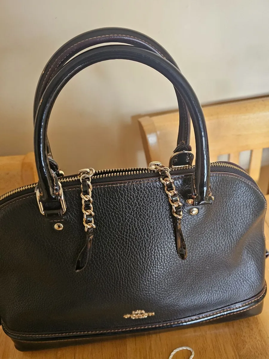 Coach Black Leather Hand/Shoulder Bag / NEW - Image 4