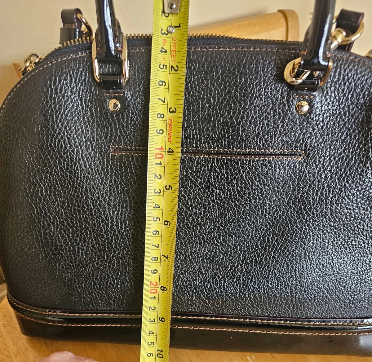 Coach Black Leather Hand/Shoulder Bag / NEW - Image 3