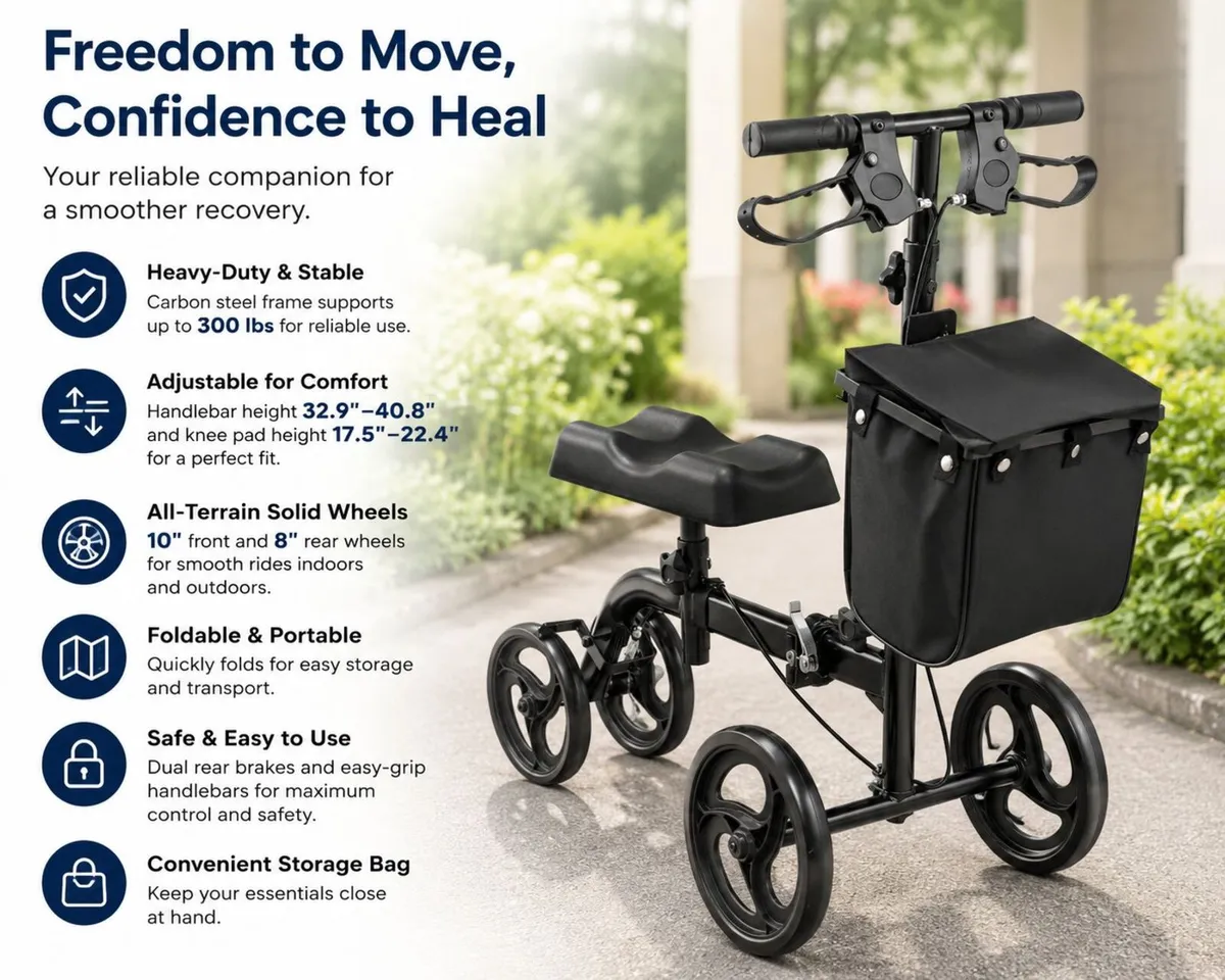 Folding Knee Scooter for Foot Injury - Image 2